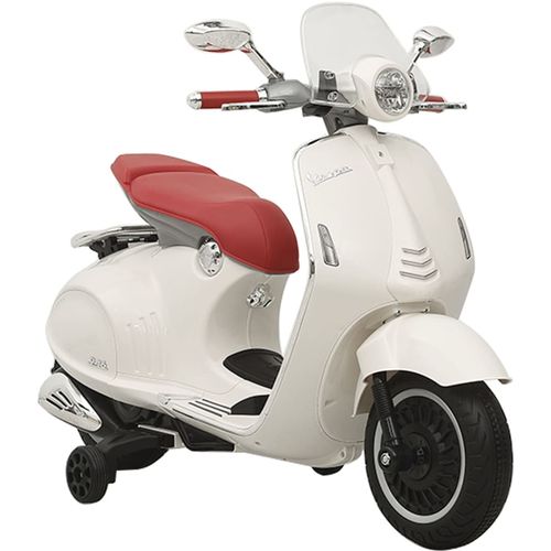 Električni motocikl igračka Vespa GTS300 bijeli slika 2