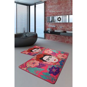 Set prostirki za kupatilo (2 komada) Frida - Roza, boja: višebojna