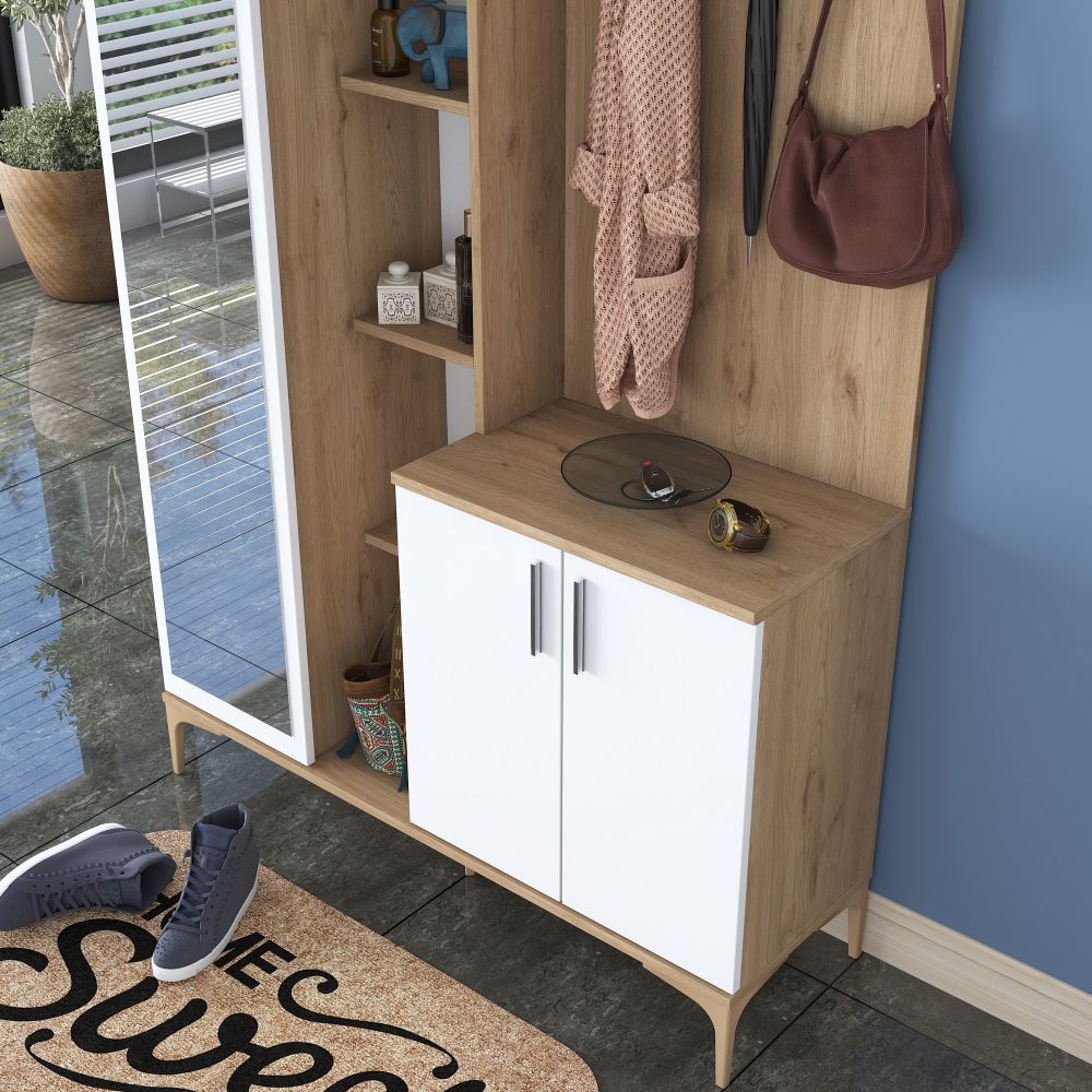 Bijeli Hodnik Ormar EA109 - 2695 Walnut slika 6