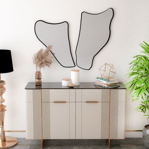 Flex - Black Black Decorative Chipboard Mirror slika 3