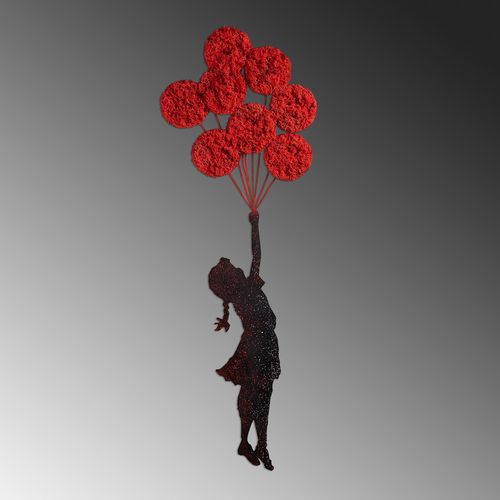 Banksy - 11-1 Red
Black Decorative Metal Wall Accessory slika 4