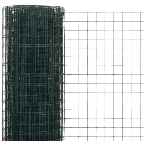 Žičana mreža od čelika s PVC oblogom za kokoši 10 x 1,5 m zelena slika 8