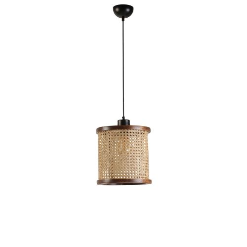 Gizem Orta Tekli Ceviz Rattan Sarkıt Walnut Chandelier slika 2