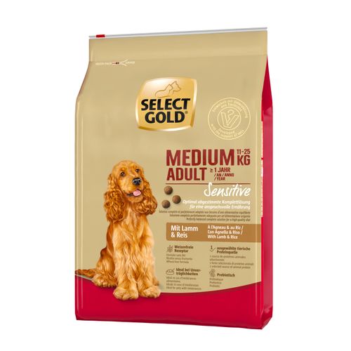 Select Gold Sensitive Medium Adult jagnjetina i pirinač 12 kg slika 1