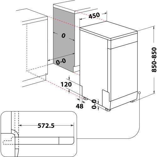 Whirlpool WSFO3B23P Mašina za pranje sudova, 10 kompleta, širina 45cm slika 7