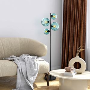 Podna Lampa Benek 20-15-14512 - Plava i Crna