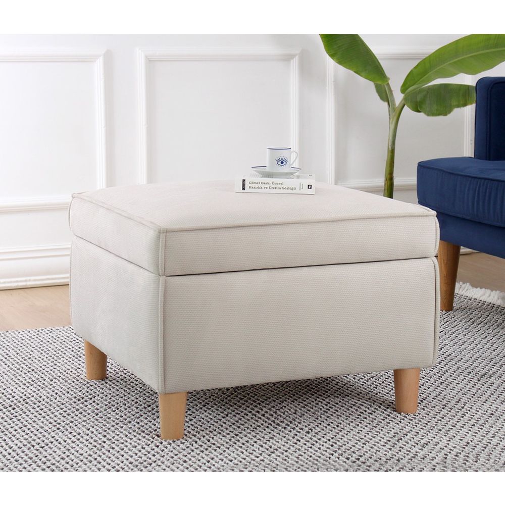 Roscen - Kremasti Pouf slika 1