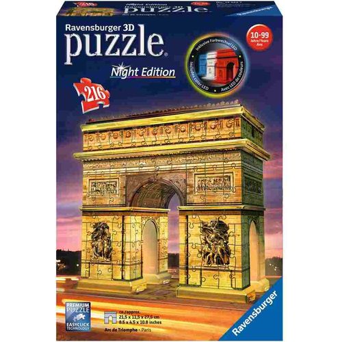 Ravensburger Puzzle 3D Arc de triomphe noću 216kom slika 1