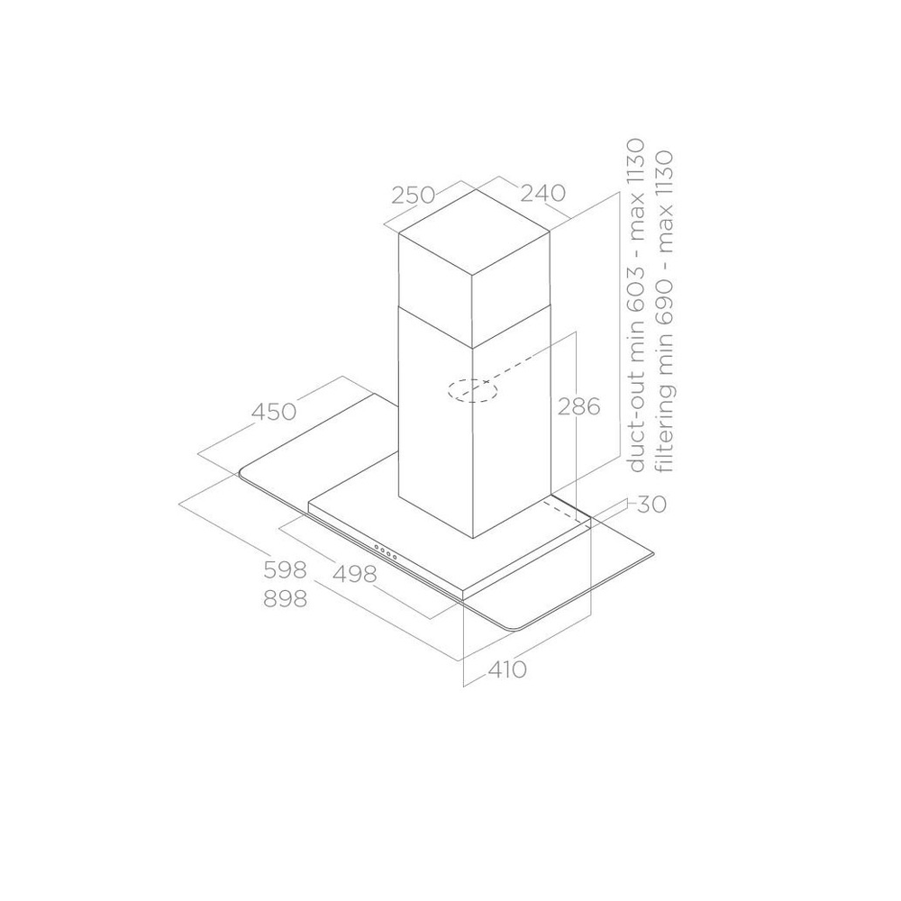 Elica Kuhinjska napa, zidna FLAT GLASS IX/A/90 68516390A slika 2