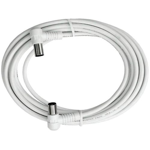 Axing antene priključni kabel [1x 75 Ω antenski muški konektor - 1x 75 Ω antenski ženski konektor] 1.50 m 85 dB  bijela slika 3