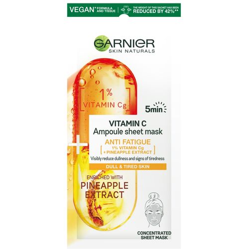 Garnier Skin Naturals maska u maramici sa sadržajem ampule vitamin C za umornu kožu 15g slika 1
