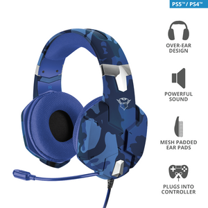 Trust gaming slušalice za PS4/PS5 GXT322 Carus maskirno plave (23249)