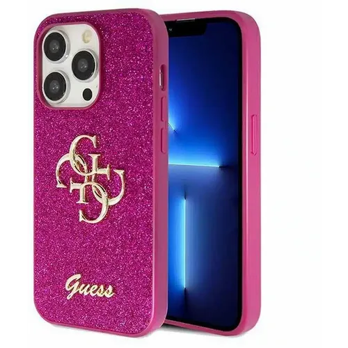 Originalna GUESS Hardcase GUHCP15LHG4SGU torbica za iPhone 15 Pro (Fixed Glitter Big 4G / ljubičasta) slika 1