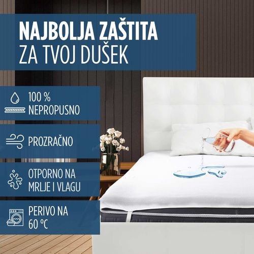 Vodootporna zaštita za dušek Vitapur Family Protect white 120x200 cm slika 3