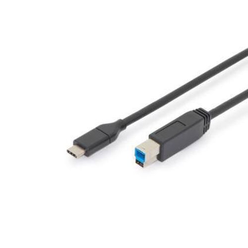 Ansmann USB kabel USB 3.2 gen. 1 (USB 3.0) USB-C® utikač, USB-B utikač 1.80 m crna dvostruko zaštićen AK-300149-018-S slika 3