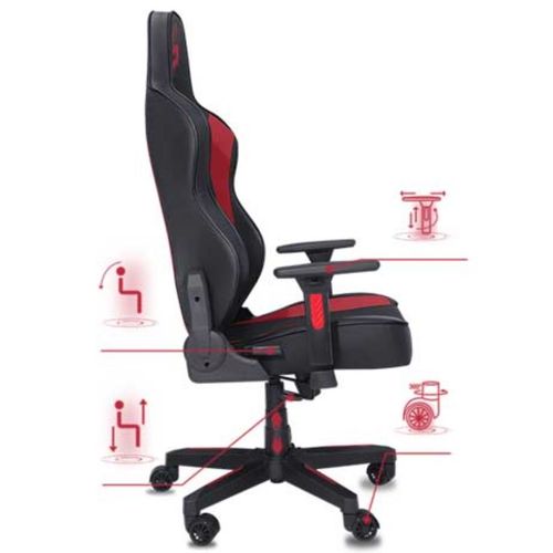 A4-GC330 A4Tech Bloody Gejmerska stolica, Ergonomska, MAX 150KG, BLACK-RED slika 2