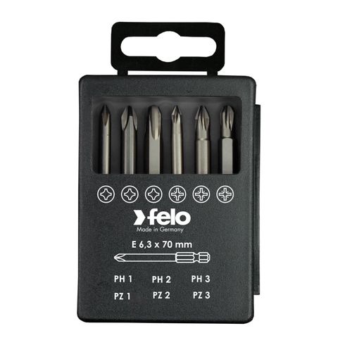 Set bitova Felo Industrial Bit-box Profi 73 mm PH/PZ 03291716 6 kom slika 1