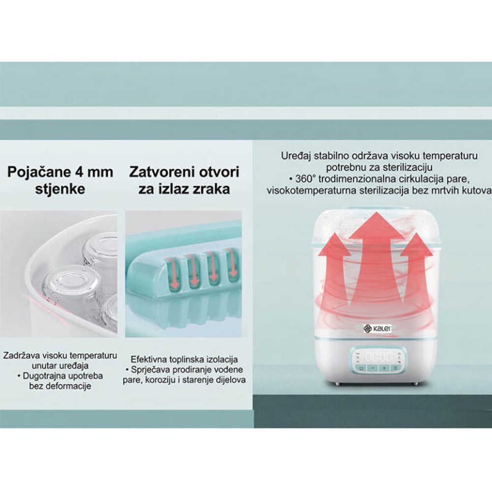 Kalei Multifunkcionalni parni sterilizator 6U1 Pure Steam 1713 slika 4