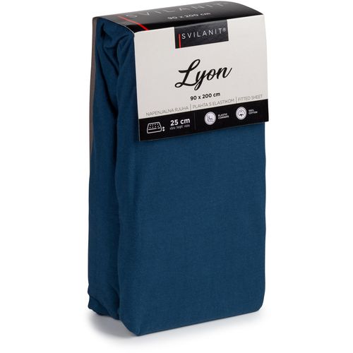 Elastični čaršav Vitapur Lyon - plavi 120x200 cm slika 1