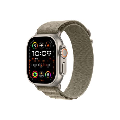 Apple Watch Ultra2 Cellular, 49mm Titanium Case with Olive Alpine Loop - Medium slika 1