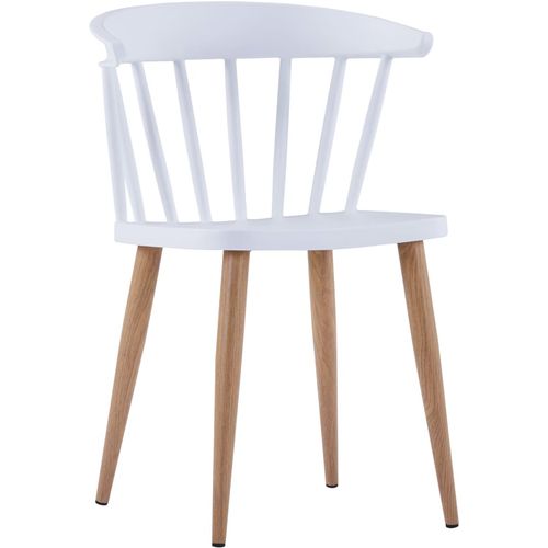 Blagovaonske stolice 6 kom bijele plastične slika 3