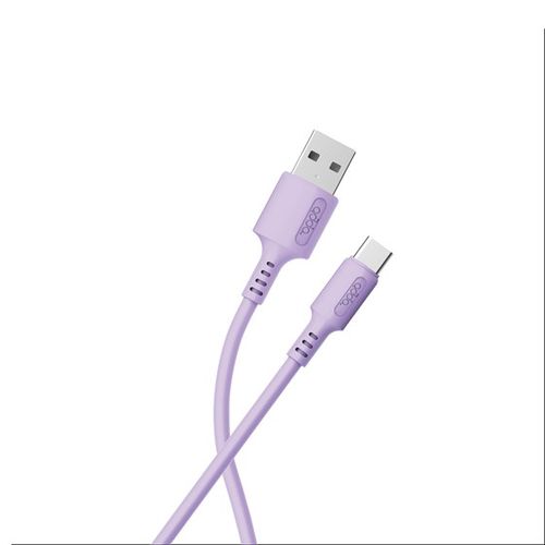 Kabel ADDA USB-200-PU, Fusion Charge+Data, USB-A na Type-C, 3.1A, Premium TPE, 1.2m, ljubičasti slika 1