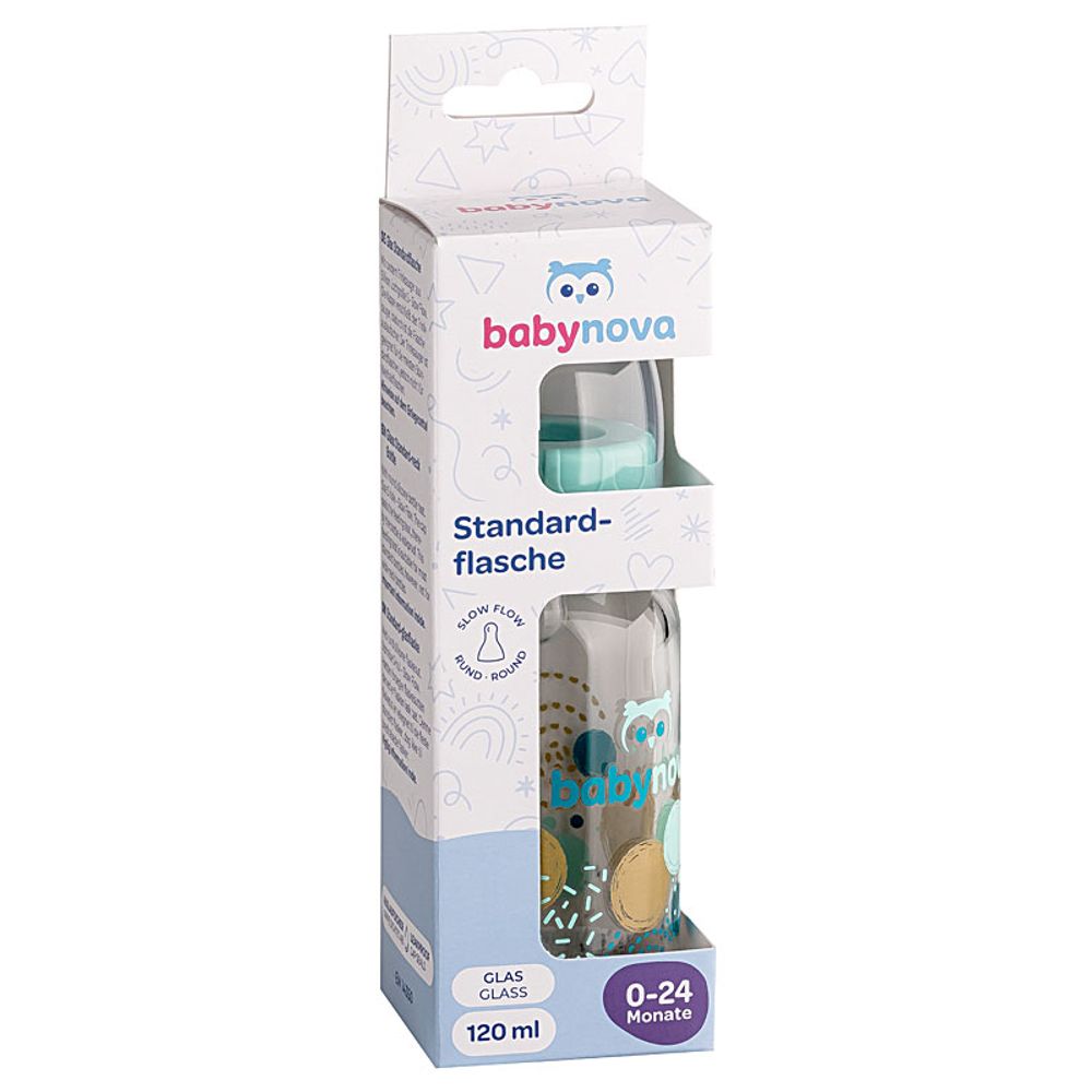 BABY NOVA Staklena flašica za bebu 0m+ 125ml, Mint slika 3