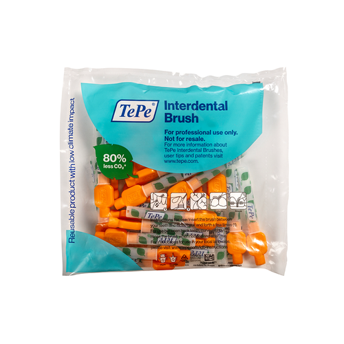 TePe Original Interdentalne četkice Narančaste vel. 1 / 0,45 mm - multi-pack vrećica 25 kom slika 1