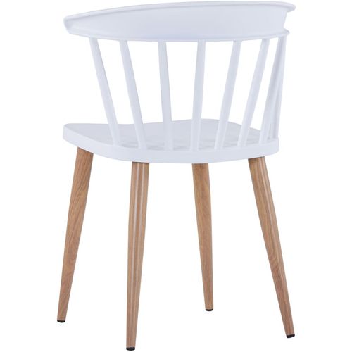 Blagovaonske stolice 4 kom bijele plastične slika 12