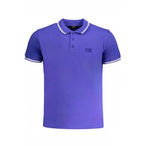 CAVALLI CLASS MEN'S SHORT SLEEVED POLO SHIRT BLUE