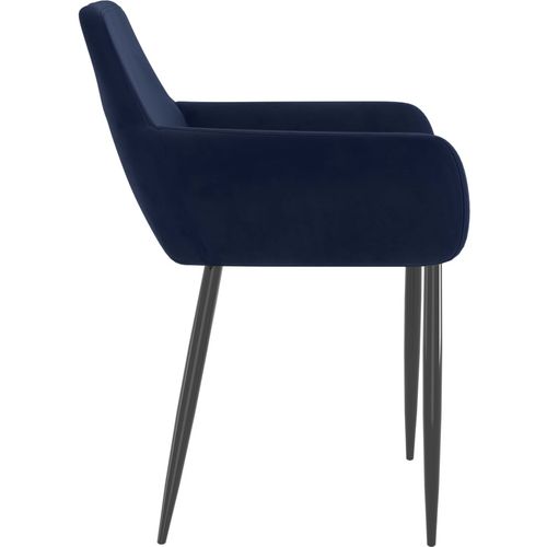 Blagovaonske stolice 2 kom plave baršunaste slika 4