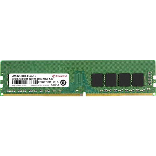 Transcend JM3200HLE-32G DDR4 32GB 3200Mhz JM U-DIMM 2Rx8 2Gx8 CL22 1.2V slika 1