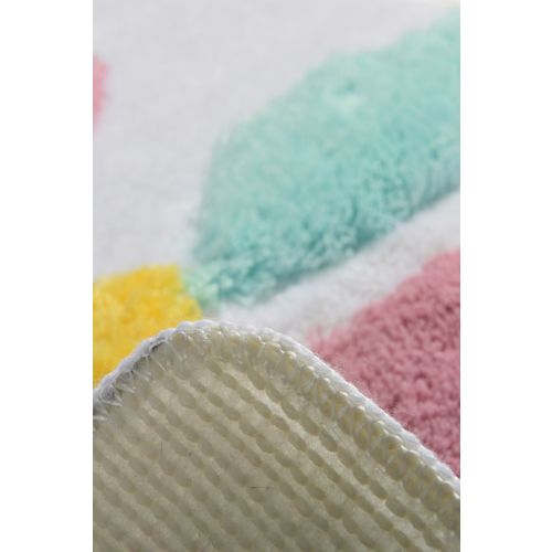 Colourful Cotton Kupaonski tepih akrilni (2 komada), Rüya - White slika 5