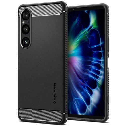 Spigen - Rugged Armor maska za Sony Xperia 1 VI - crna slika 1