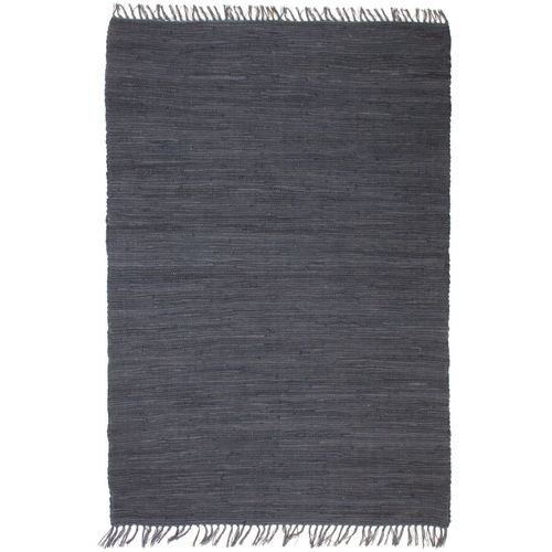 Ručno tkani tepih Chindi od pamuka 120 x 170 cm boja antracita slika 11