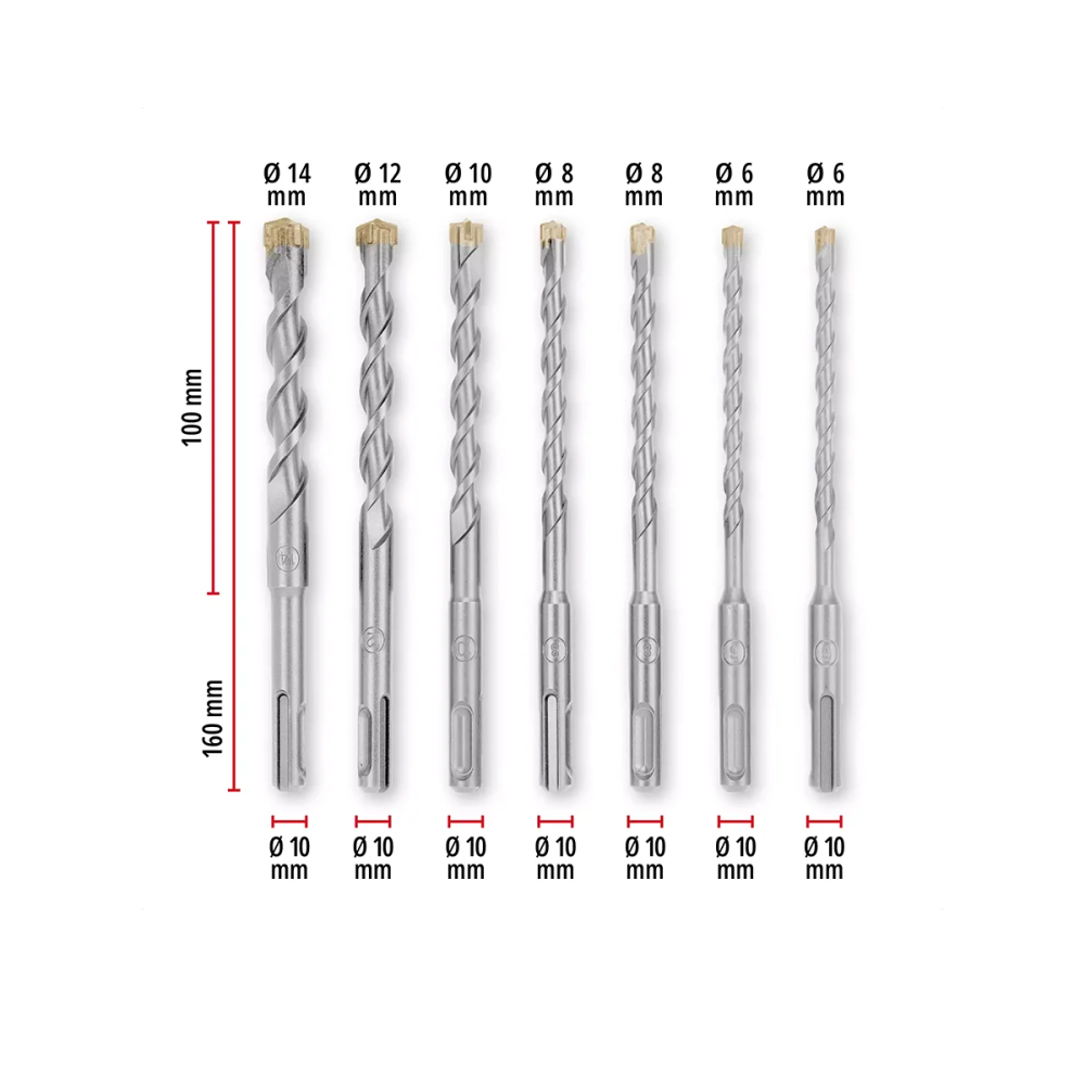 KWB SDS PLUS Set borera 6-14/160mm, 7 kom, Expert slika 2