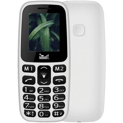 Mobilni telefon sa velikim tipkama, velikim znakovima i velikim ikonama na ekranu. SOS dugme, lampa, ekran 1.77", Dual SIM, BT, FM radio, baterija: 600, mAh, boja bela