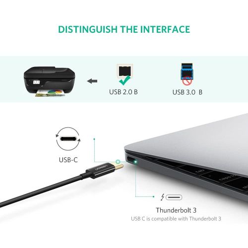 Grijani USB-C (M) 2.0 na USB-B (M) 2m kabel za pisač slika 2