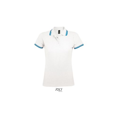 PASADENA WOMEN ženska polo majica sa kratkim rukavima - Bela/aqua, XXL  slika 5