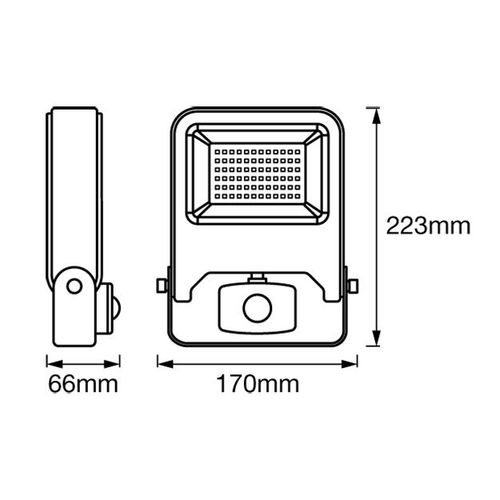 LEDVANCE LED reflek Flood senzor 30W 4000k t. siva slika 5