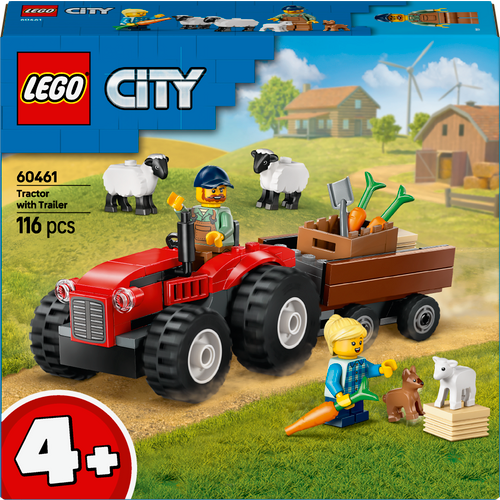 LEGO® CITY 60461 Crveni traktor s prikolicom i ovce slika 4