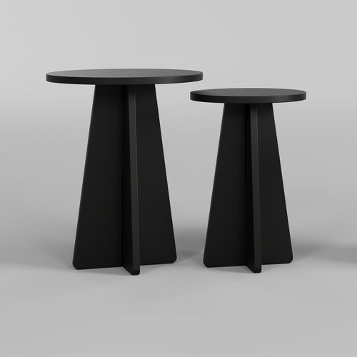 Mushroom 2 - Black Black Coffee Table Set slika 4