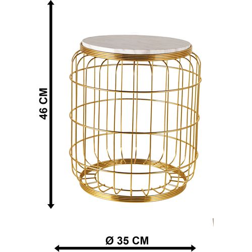 Gauge Concept Stolić za kavu Camellia Zlato ,Mramor slika 3