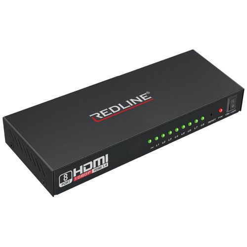 REDLINE HDMI razdelnik, 1 ulaz - 8 izlaza - HS-8000 slika 1