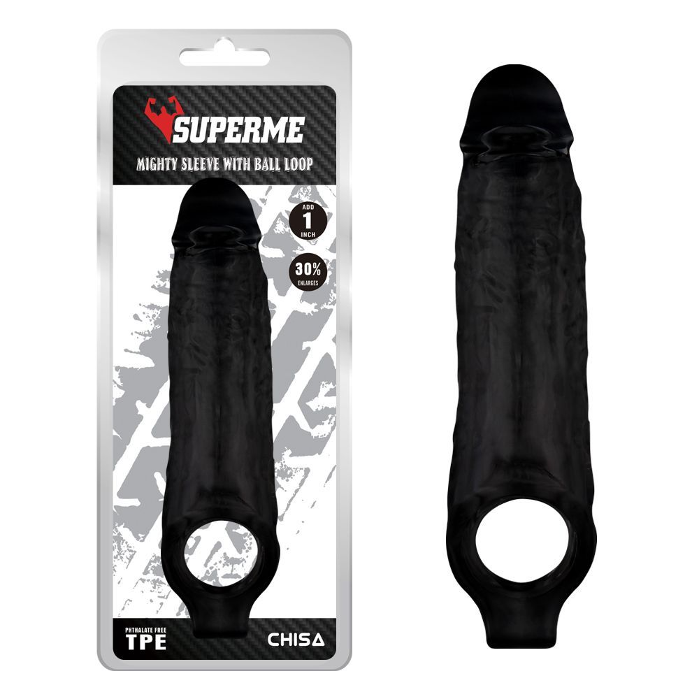 Navlaka za penis Mighty crna slika 1