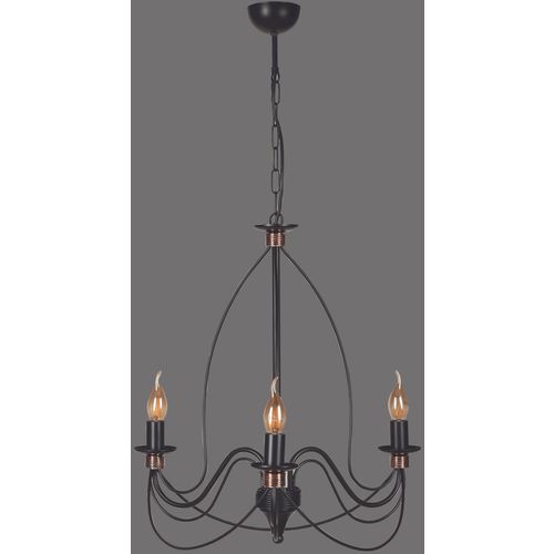 Berfin 3 Lü Siyah Rustik Multicolor Chandelier slika 3