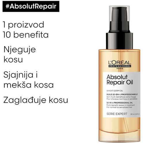 L'Oreal Professionnel Ulje za jako oštećenu kosu Absolut Repair 10 u 1 - 90 ml slika 2