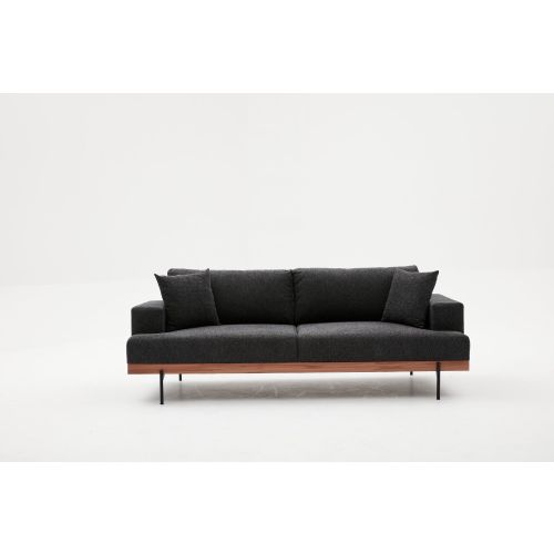 Atelier Del Sofa Liva - Anthracite Anthracite 3-Seat Sofa slika 9