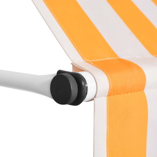 Tenda na ručno uvlačenje 350 cm narančasto-bijela prugasta slika 9