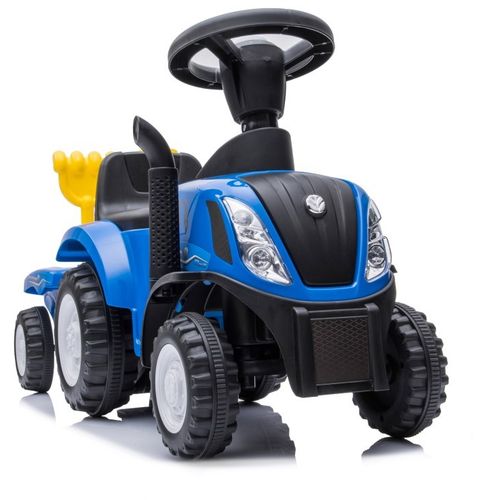 Dječji traktor guralica s prikolicom New Holland plavi slika 6